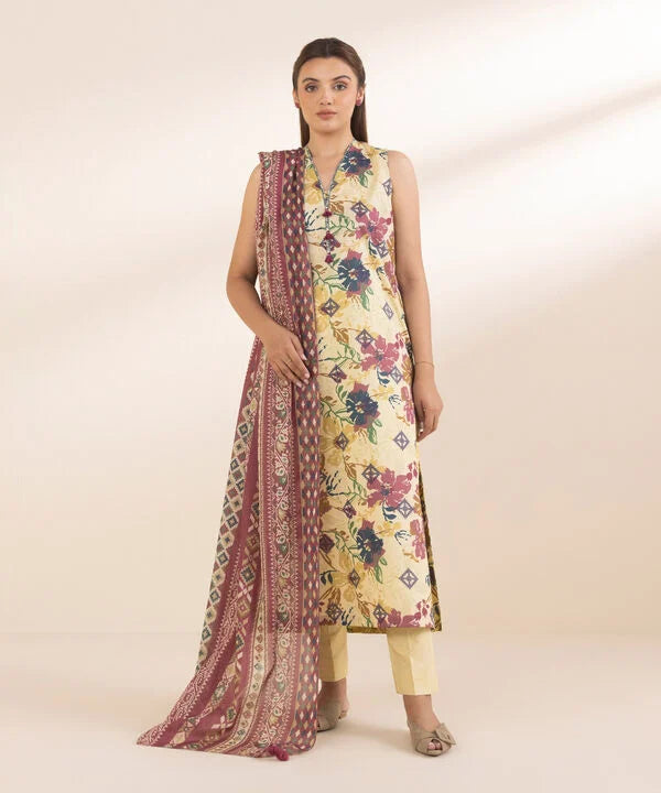 SAPPHIRE | UNSTITCHED 2 PIECE PRINTED LAWN SUIT