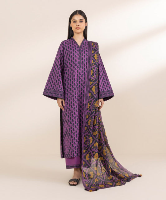 SAPPHIRE | UNSTITCHED 2 PIECE PRINTED LAWN SUIT