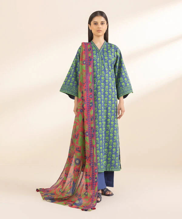 SAPPHIRE | UNSTITCHED 2 PIECE PRINTED LAWN SUIT