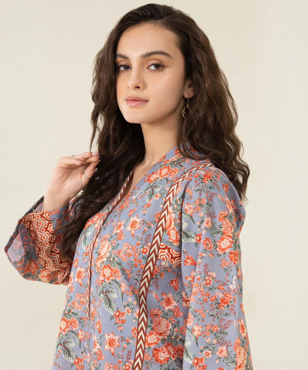 SAPPHIRE | UNSTITCHED 2 PIECE PRINTED LAWN SUIT