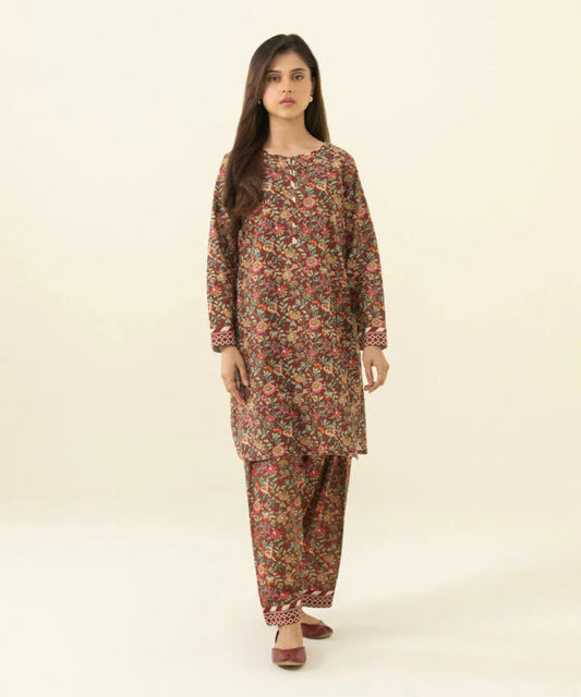 SAPPHIRE | UNSTITCHED 2 PIECE PRINTED LIGHT KHADDAR SUIT