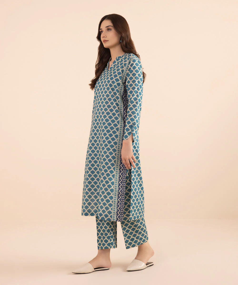 SAPPHIRE | UNSTITCHED 2 PIECE PRINTED LAWN SUIT
