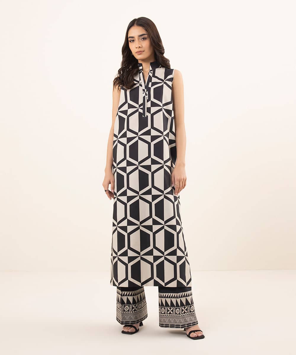 SAPPHIRE | UNSTITCHED 2 PIECE PRINTED CAMBRIC SUIT