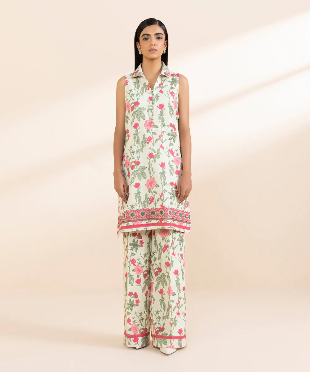 SAPPHIRE | UNSTITCHED 2 PIECE EMBROIDERED CAMBRIC SUIT