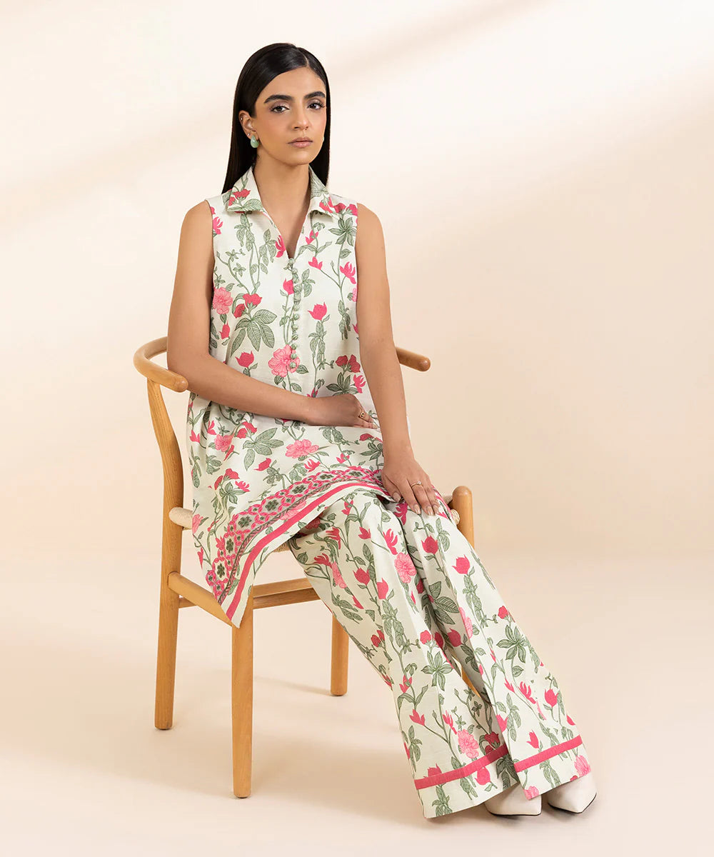SAPPHIRE | UNSTITCHED 2 PIECE EMBROIDERED CAMBRIC SUIT