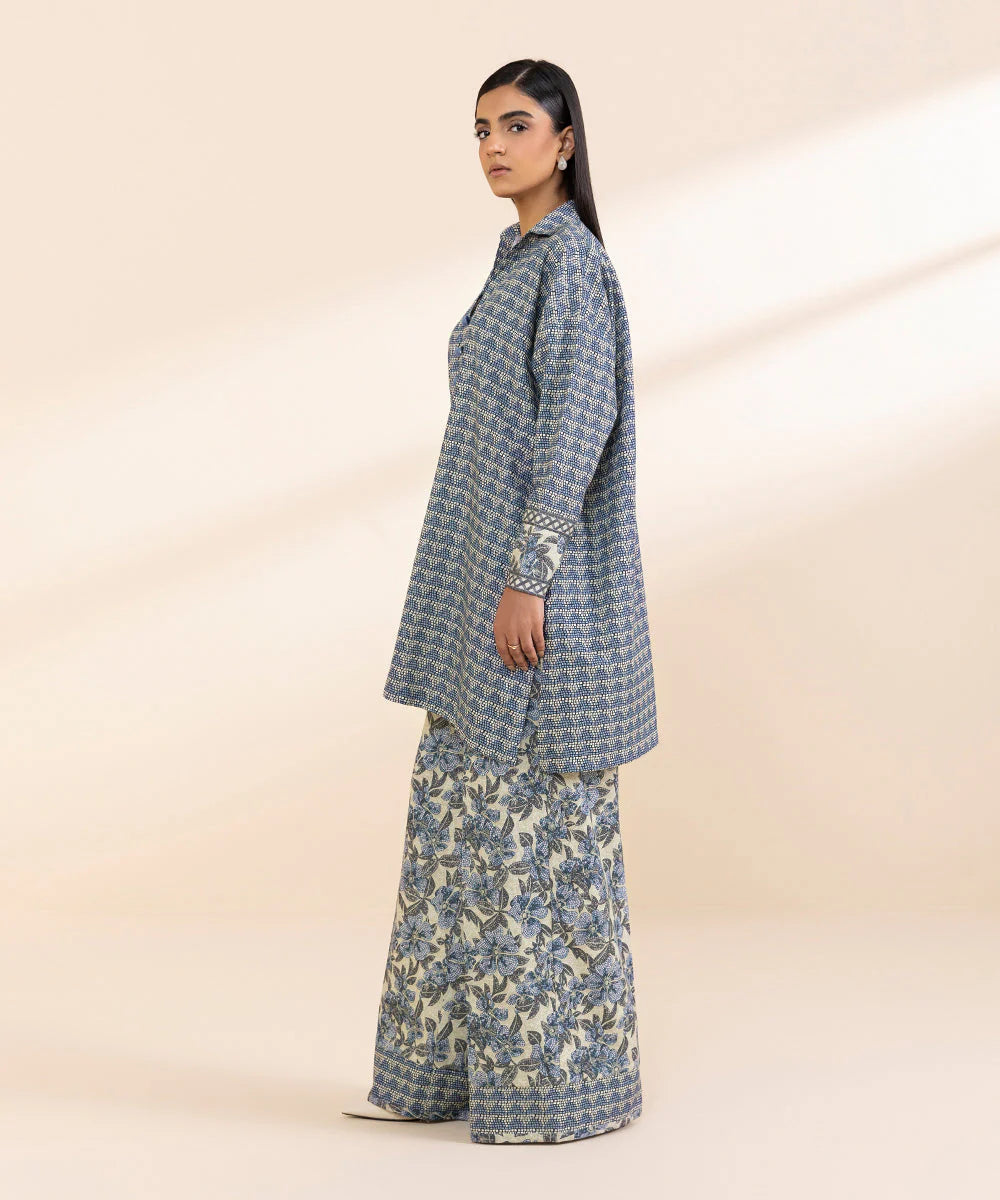 SAPPHIRE | UNSTITCHED 2 PIECE PRINTED CAMBRIC SUIT