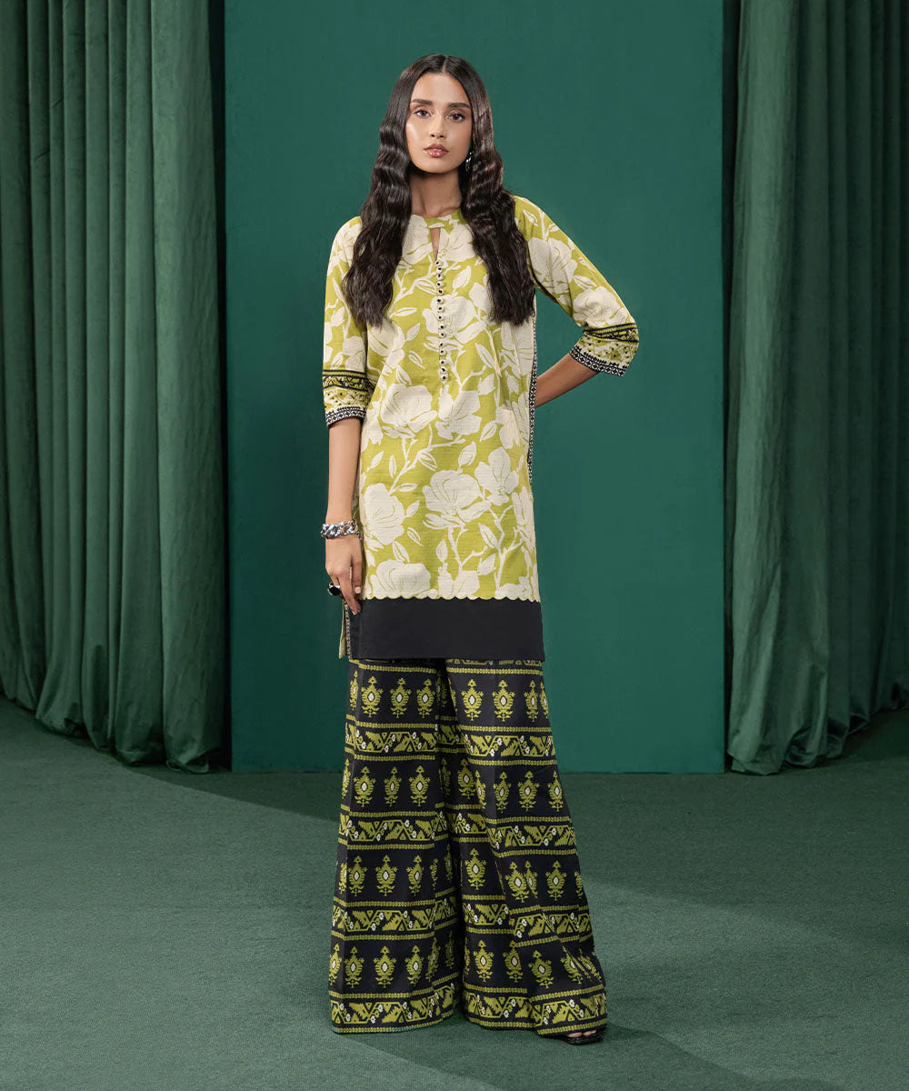 SAPPHIRE | UNSTITCHED 2 PIECE PRINTED DOBBY SUIT