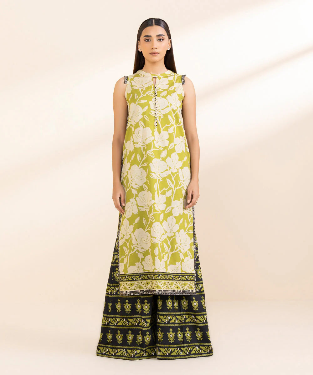 SAPPHIRE | UNSTITCHED 2 PIECE PRINTED DOBBY SUIT