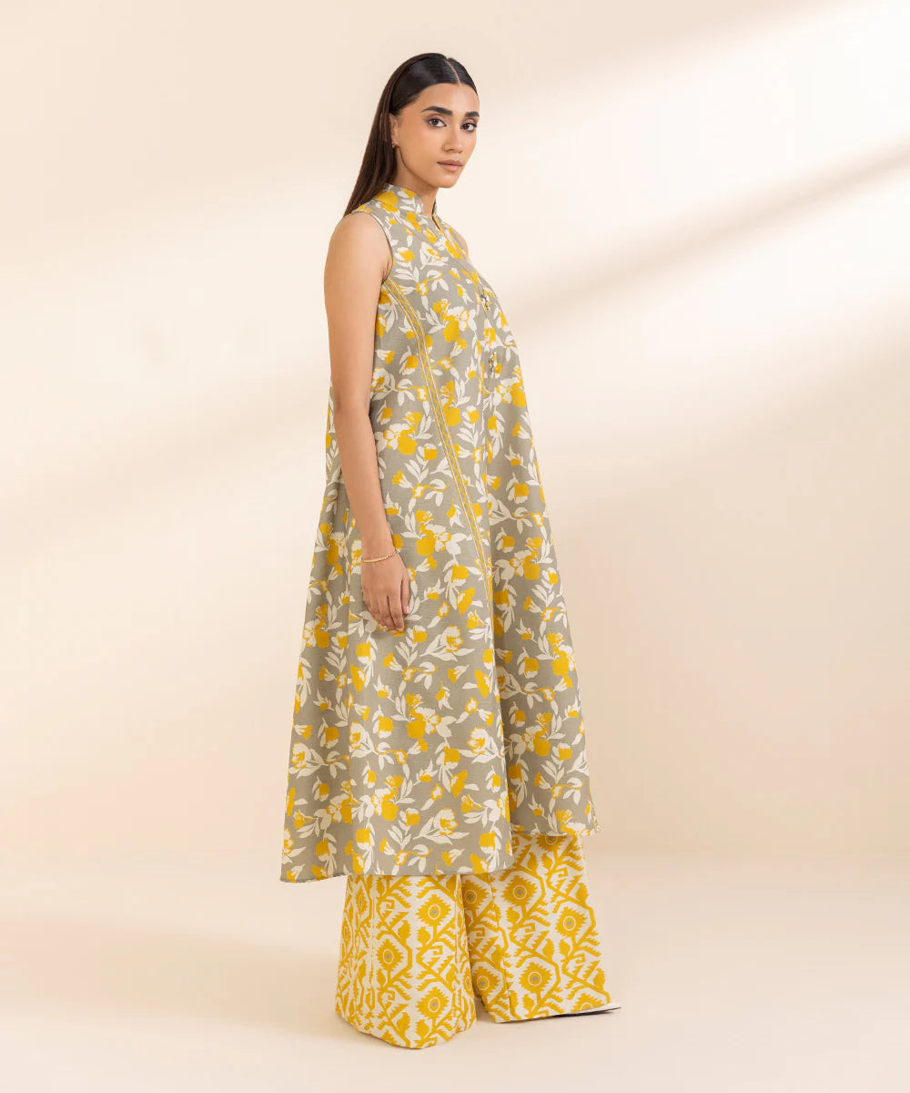 SAPPHIRE | UNSTITCHED 2 PIECE PRINTED LIGHT KHADDAR SUIT