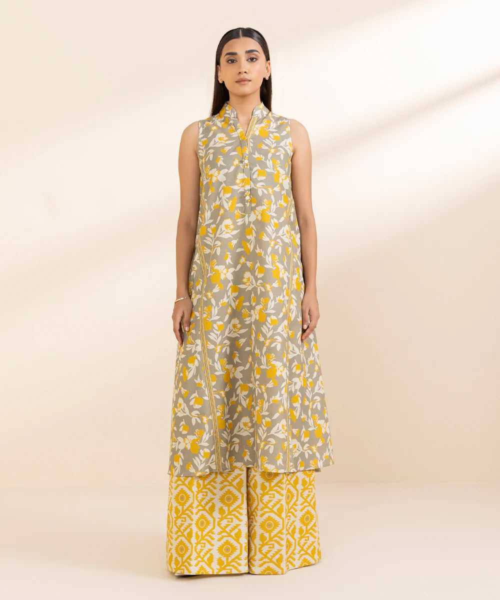 SAPPHIRE | UNSTITCHED 2 PIECE PRINTED LIGHT KHADDAR SUIT
