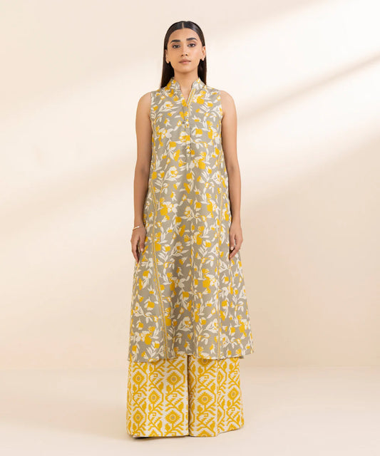 SAPPHIRE | UNSTITCHED 2 PIECE PRINTED LIGHT KHADDAR SUIT