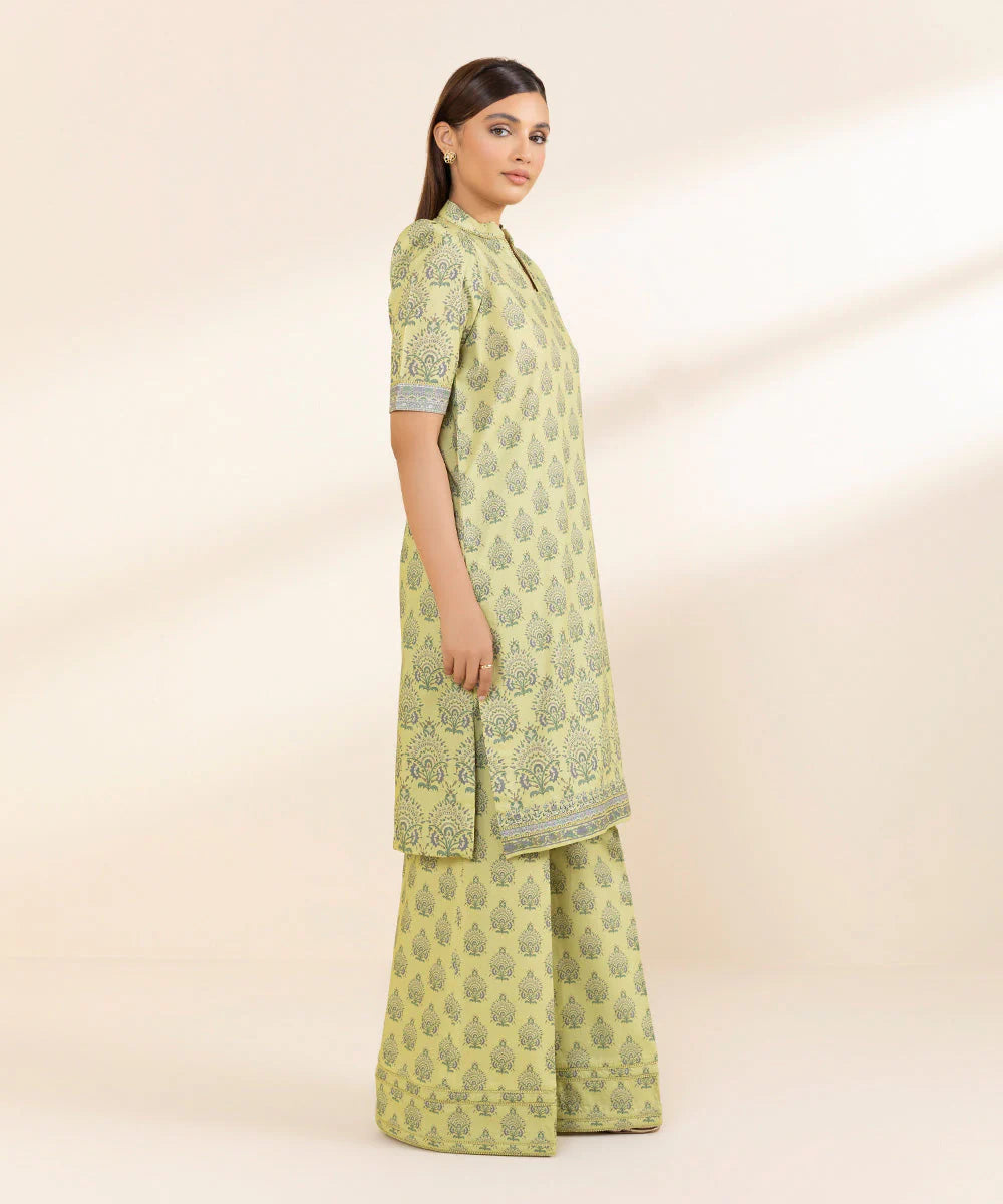 SAPPHIRE | UNSTITCHED 2 PIECE PRINTED COTTON SUIT