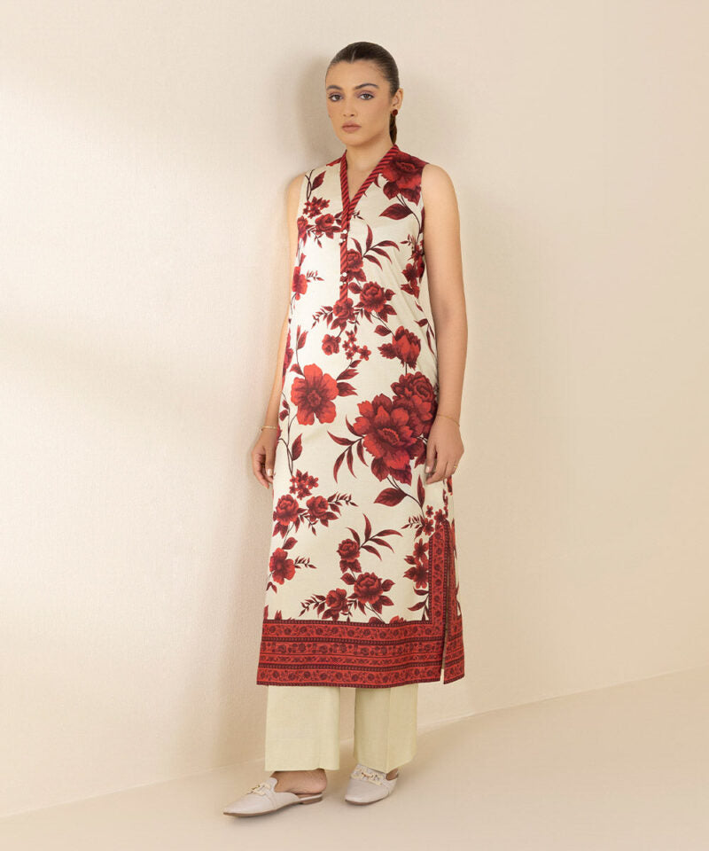 SAPPHIRE | UNSTITCHED 2 PIECE PRINTED COTTON VISCOSE SUIT