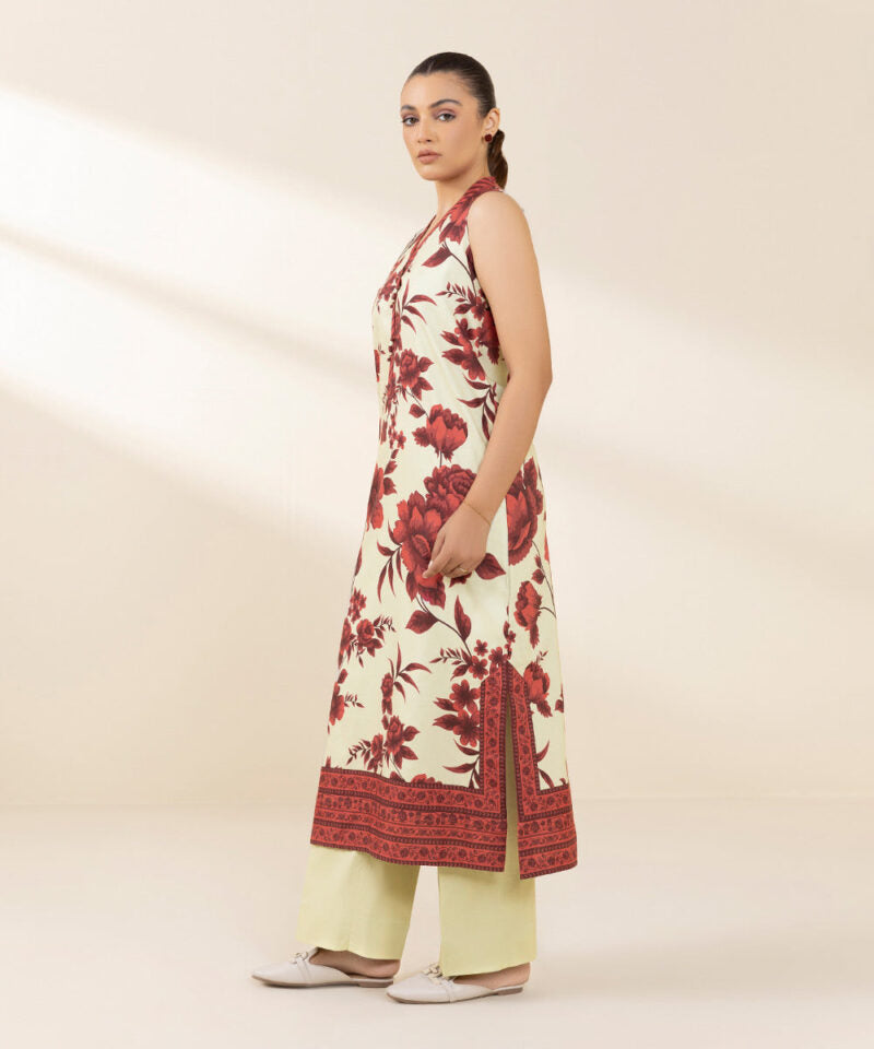 SAPPHIRE | UNSTITCHED 2 PIECE PRINTED COTTON VISCOSE SUIT