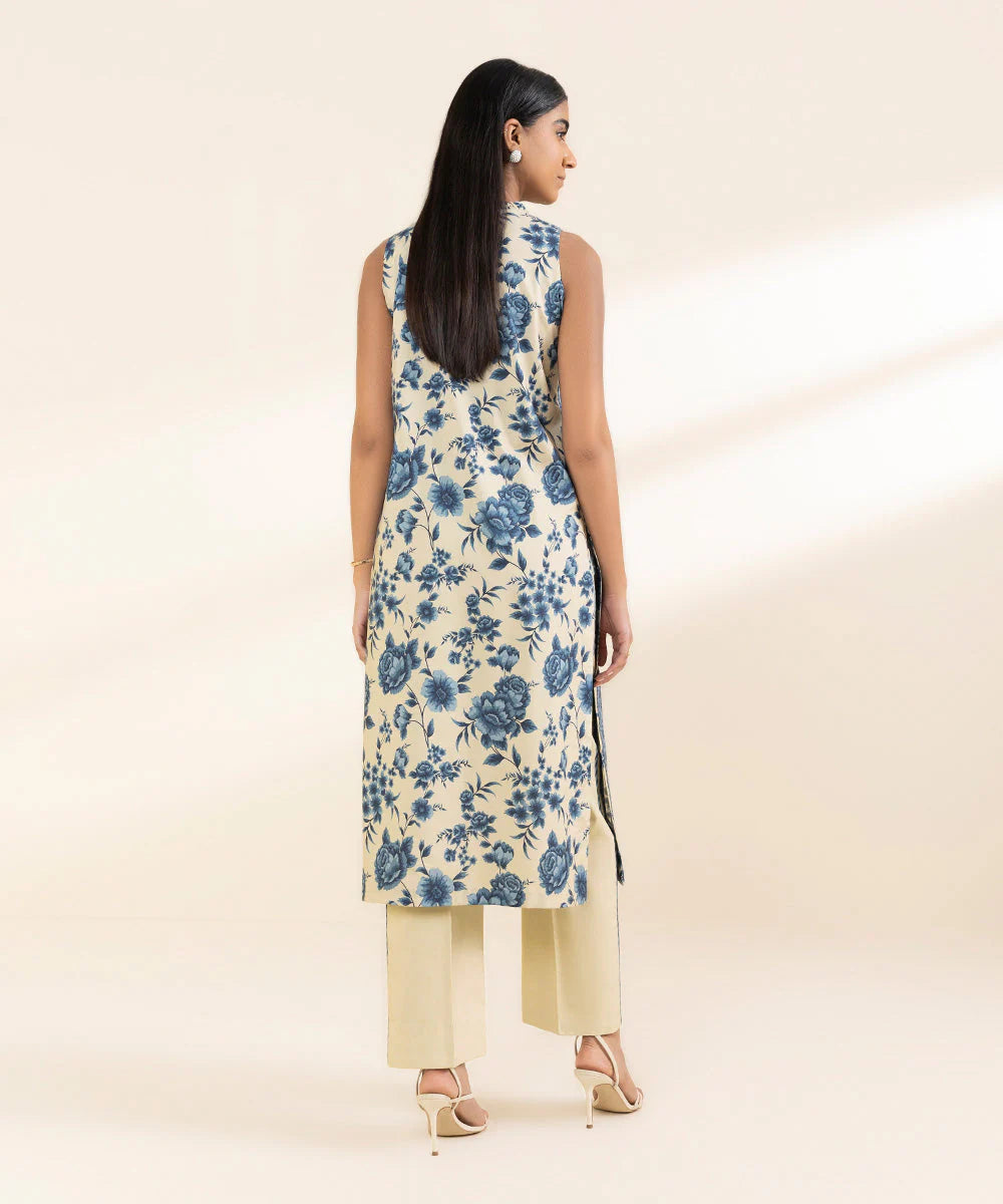 SAPPHIRE | UNSTITCHED 2 PIECE PRINTED COTTON VISCOSE SUIT