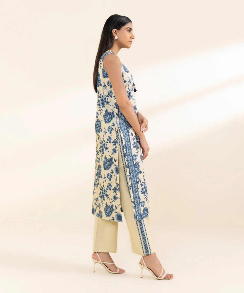 SAPPHIRE | UNSTITCHED 2 PIECE PRINTED COTTON VISCOSE SUIT