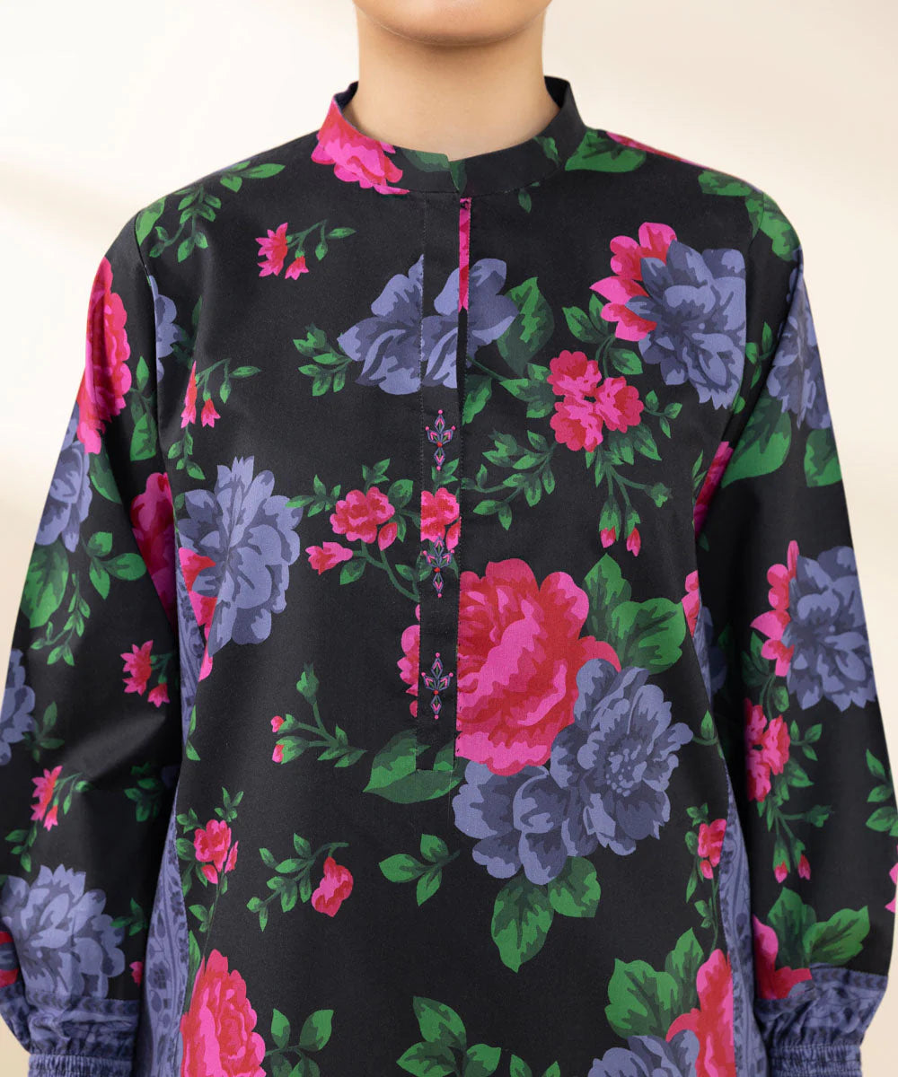 SAPPHIRE | UNSTITCHED 2 PIECE PRINTED COTTON VISCOSE SUIT