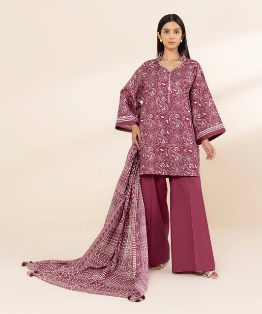 SAPPHIRE | UNSTITCHED 3 PIECE PRINTED LAWN SUIT