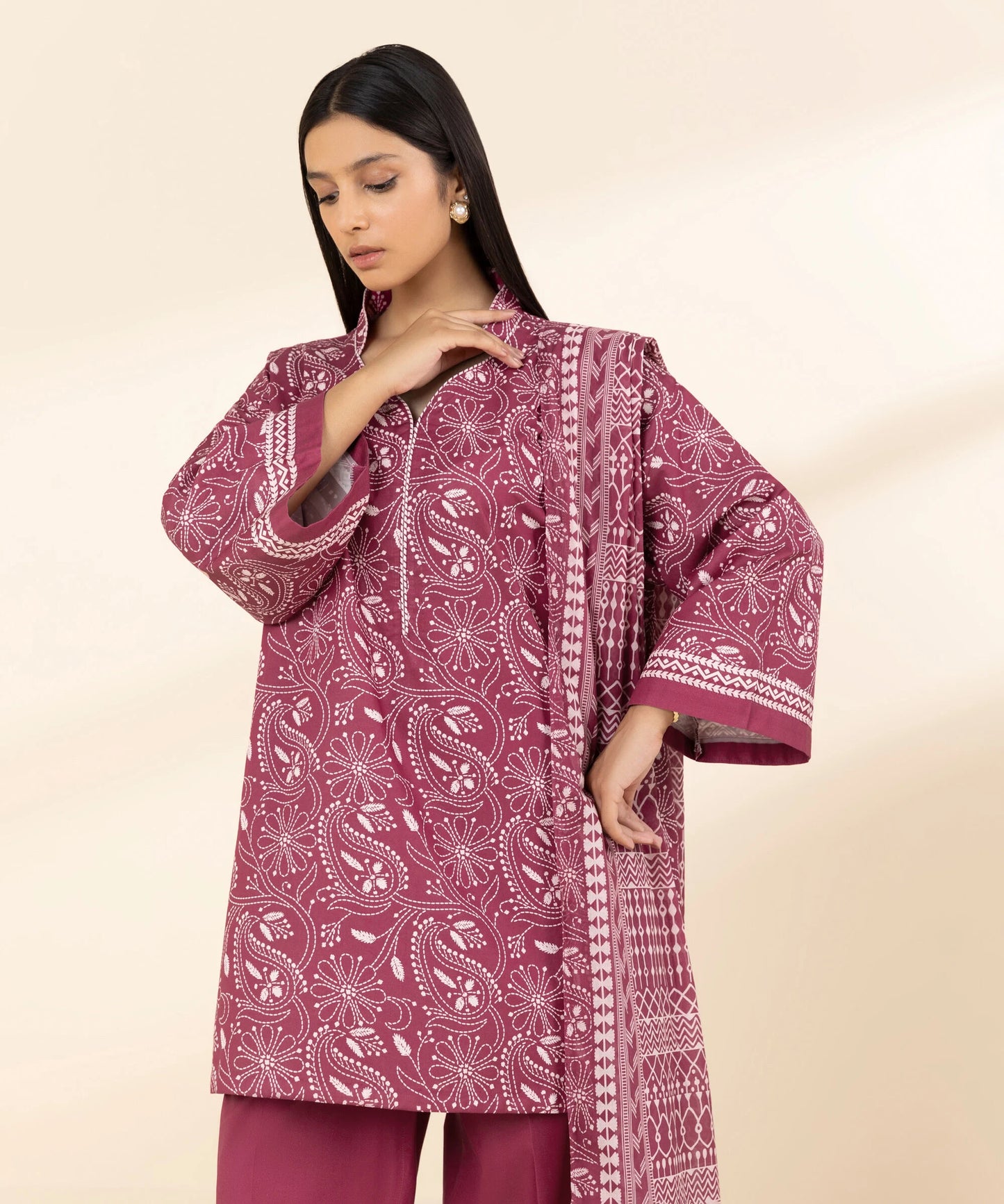 SAPPHIRE | UNSTITCHED 3 PIECE PRINTED LAWN SUIT