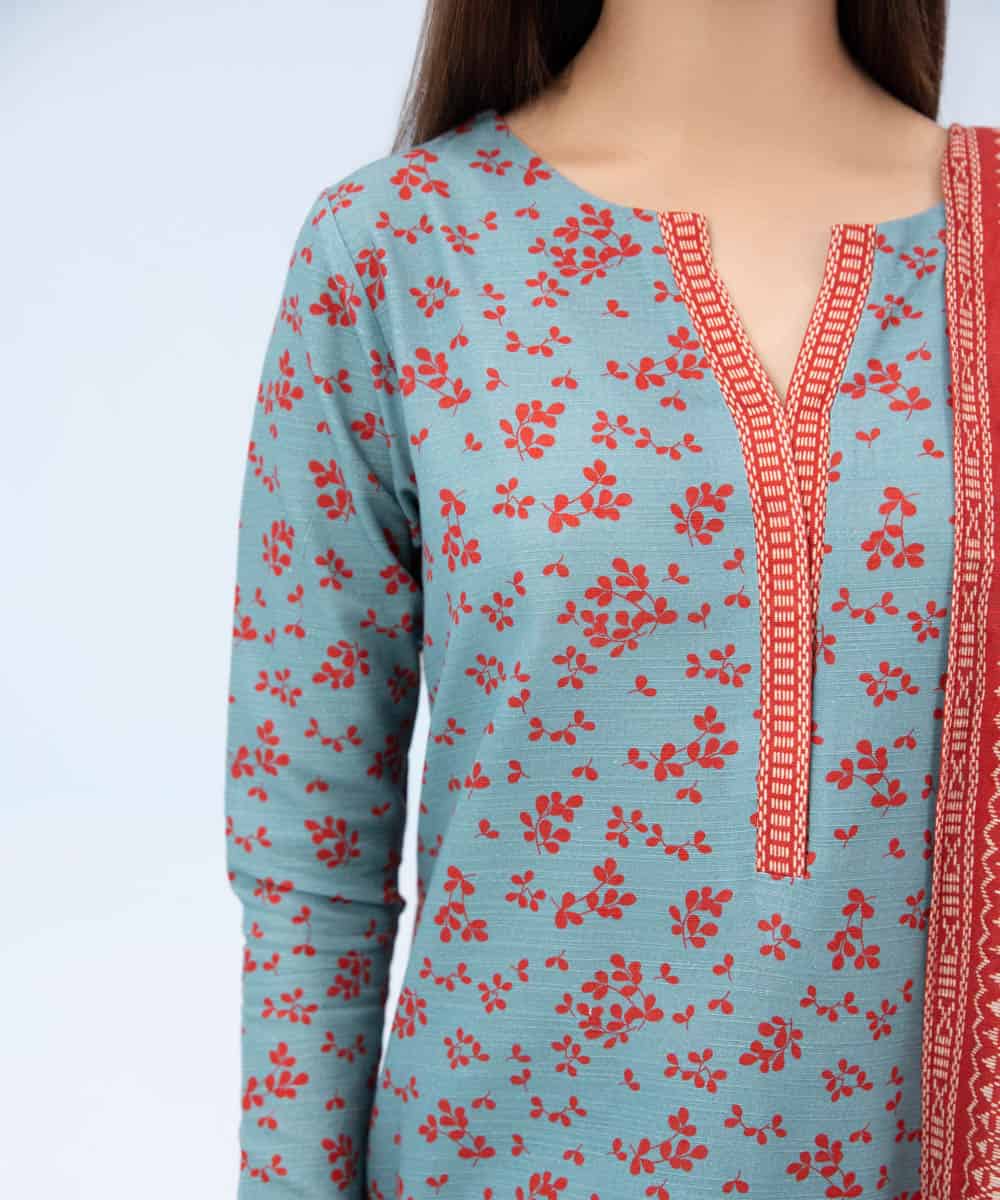 SAPPHIRE | UNSTITCHED 3 PIECE PRINTED KHADDAR SUIT