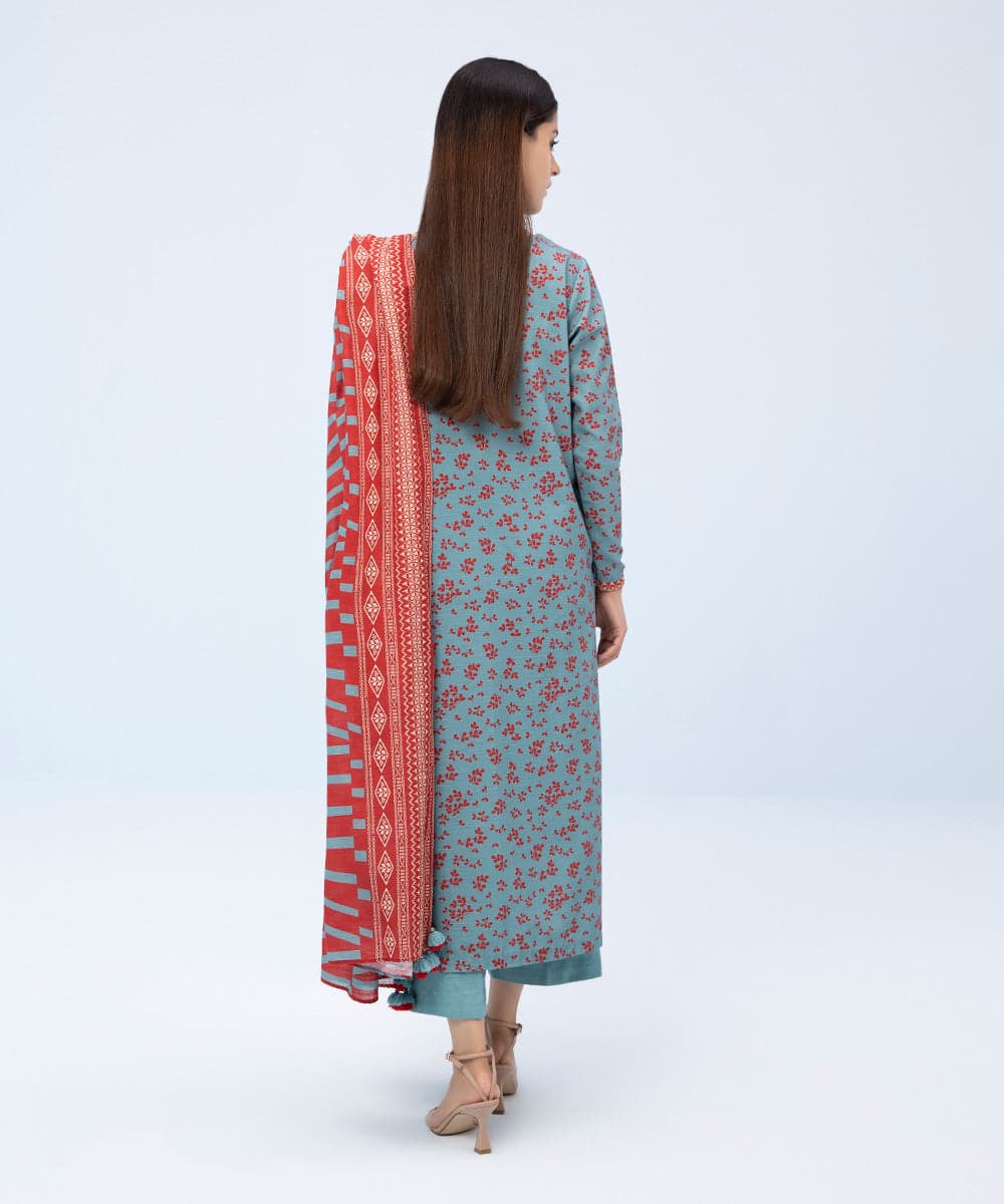 SAPPHIRE | UNSTITCHED 3 PIECE PRINTED KHADDAR SUIT
