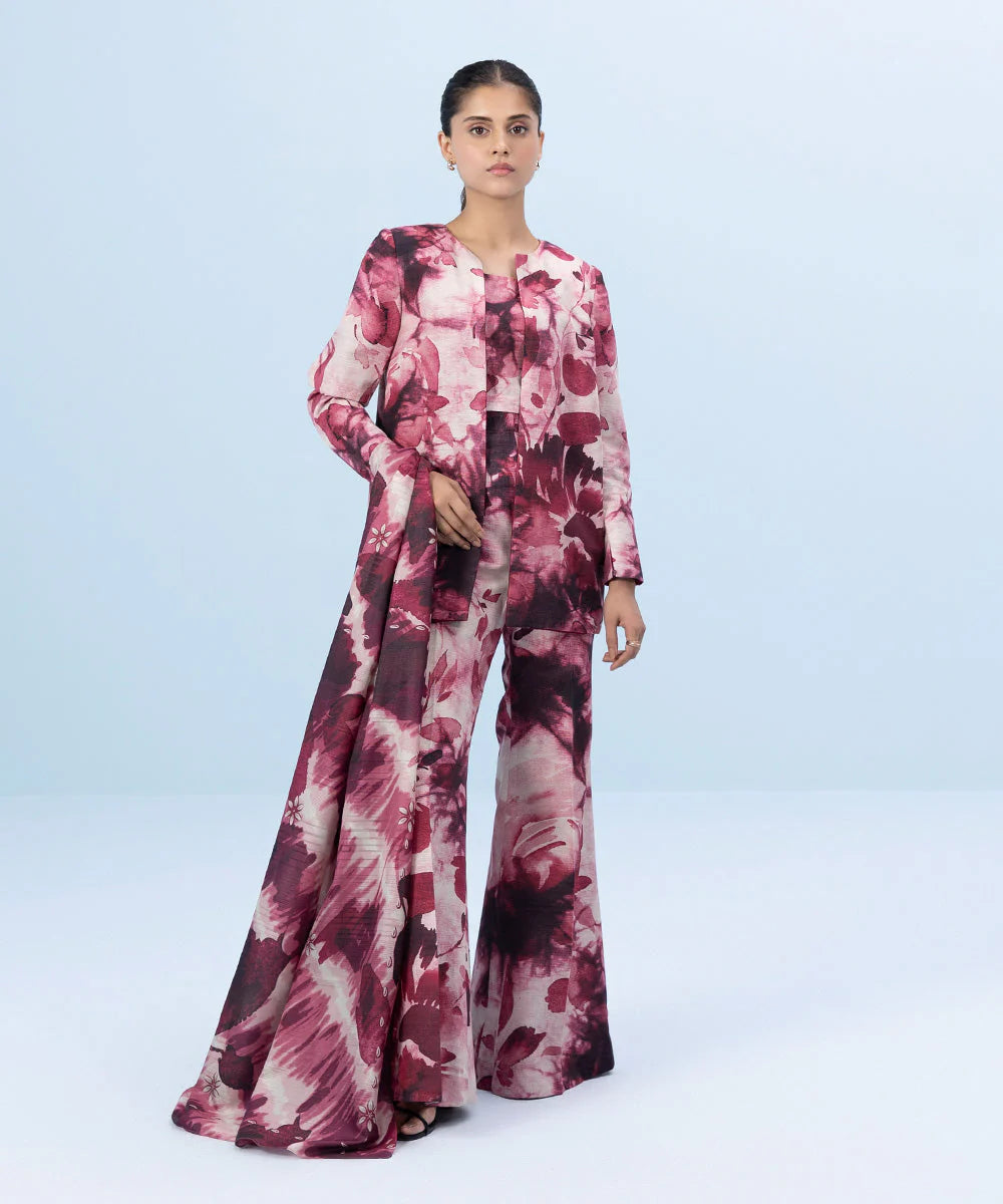 SAPPHIRE | UNSTITCHED 3 PIECE PRINTED KHADDAR SUIT
