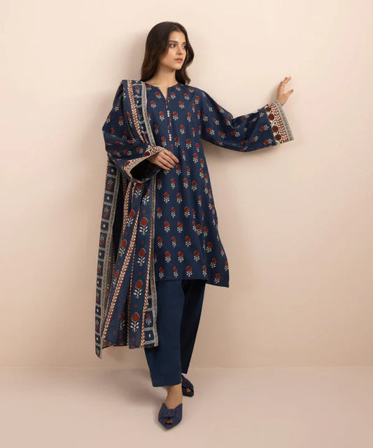 SAPPHIRE | UNSTITCHED 3 PIECE PRINTED LAWN SUIT