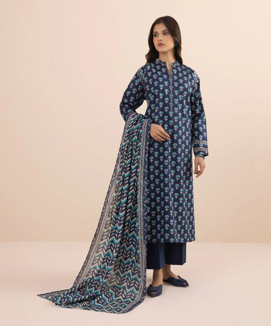 SAPPHIRE | UNSTITCHED 3 PIECE PRINTED LAWN SUIT