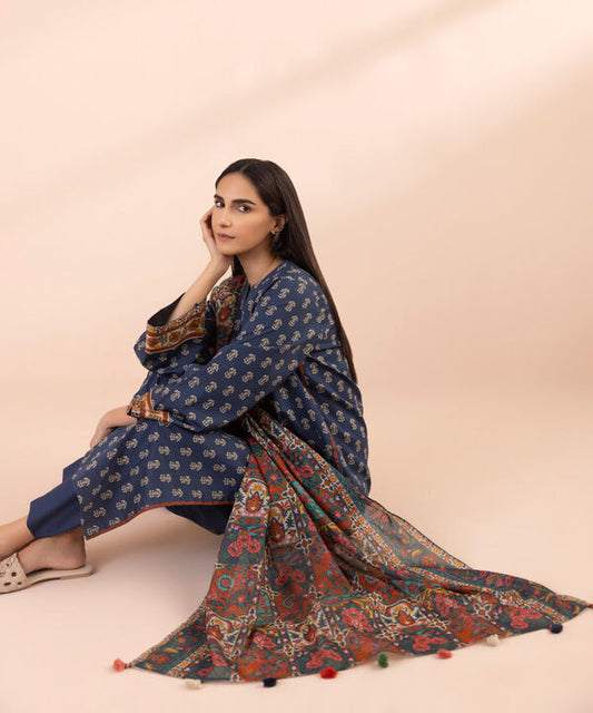SAPPHIRE | UNSTITCHED 3 PIECE PRINTED LAWN SUIT