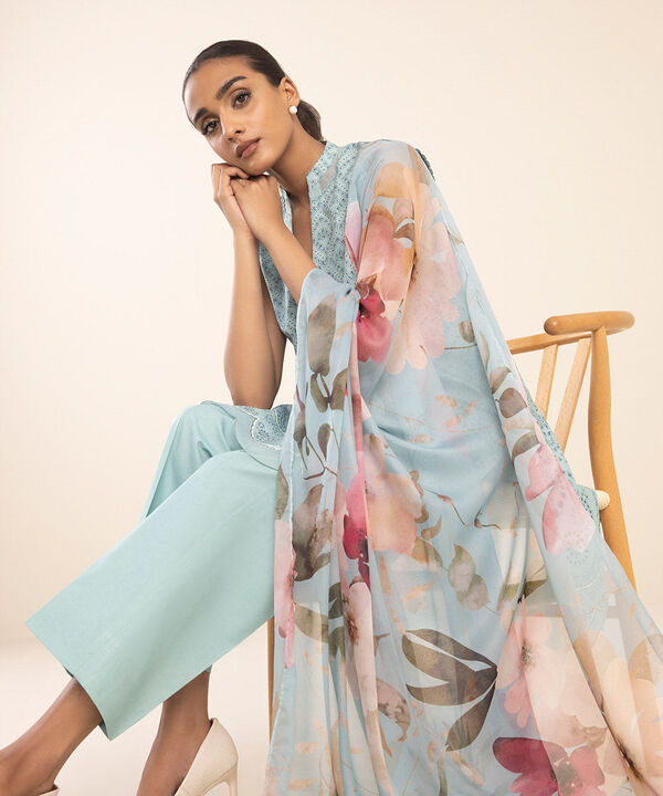 SAPPHIRE | UNSTITCHED 2 PIECE PRINTED CAMBRIC SUIT