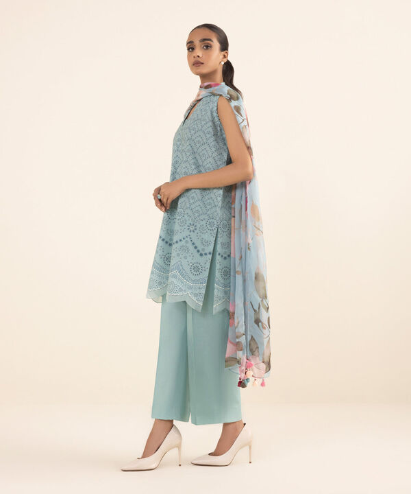 SAPPHIRE | UNSTITCHED 2 PIECE PRINTED CAMBRIC SUIT