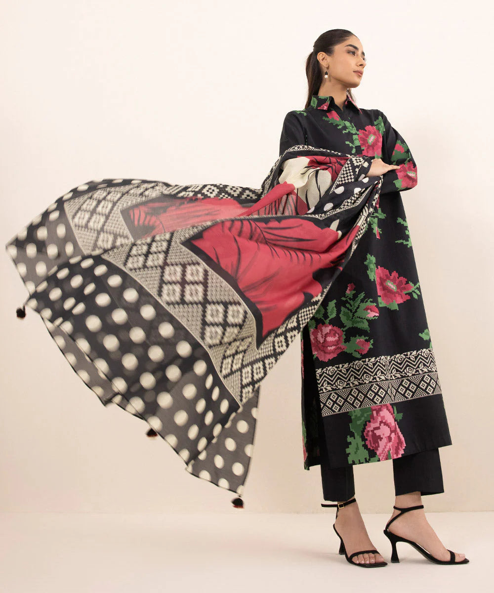 SAPPHIRE | UNSTITCHED 2 PIECE PRINTED CAMBRIC SUIT