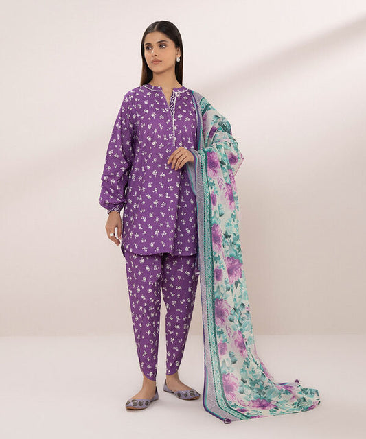 SAPPHIRE | UNSTITCHED 3 PIECE PRINTED LAWN SUIT