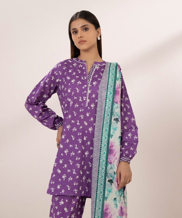 SAPPHIRE | UNSTITCHED 3 PIECE PRINTED LAWN SUIT
