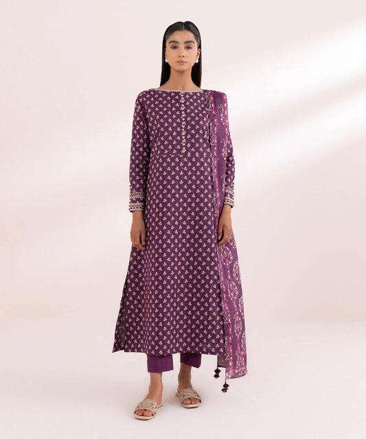 SAPPHIRE | UNSTITCHED 3 PIECE PRINTED CAMBRIC SUIT