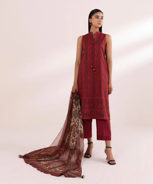 SAPPHIRE | UNSTITCHED 3 PIECE PRINTED LAWN SUIT