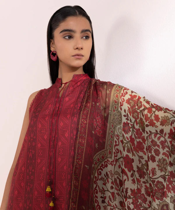 SAPPHIRE | UNSTITCHED 3 PIECE PRINTED LAWN SUIT
