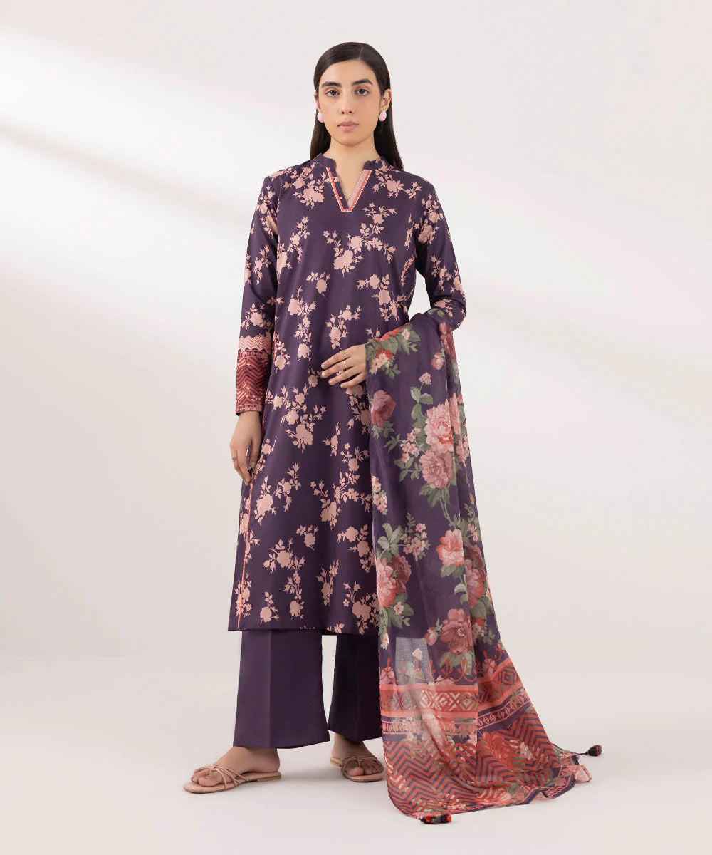 SAPPHIRE UNSTITCHED PIECE PRINTED LAWN SUIT