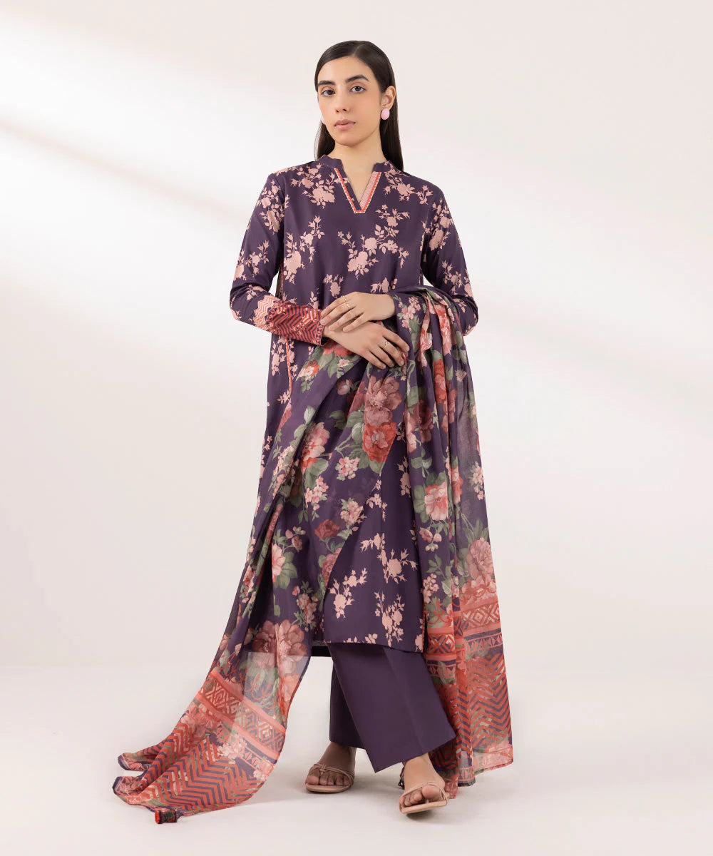SAPPHIRE | UNSTITCHED 3 PIECE PRINTED LAWN SUIT