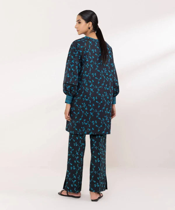 SAPPHIRE | UNSTITCHED 2 PIECE PRINTED COTTON SUIT