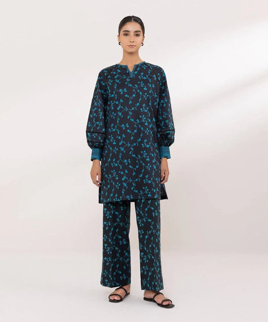 SAPPHIRE | UNSTITCHED 2 PIECE PRINTED COTTON SUIT