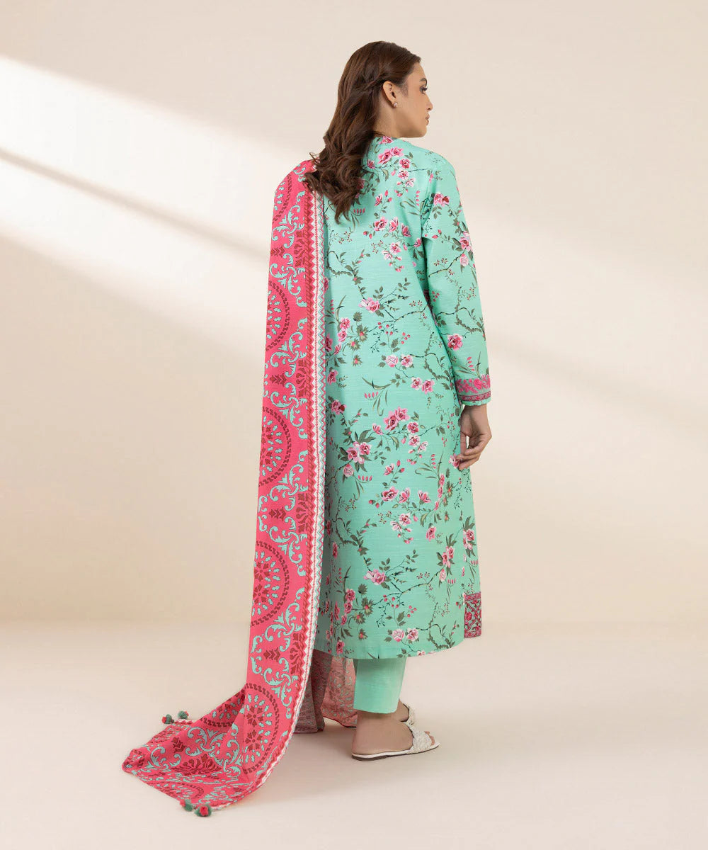 SAPPHIRE | UNSTITCHED 3 PIECE EMBROIDERED KHADDAR SUIT