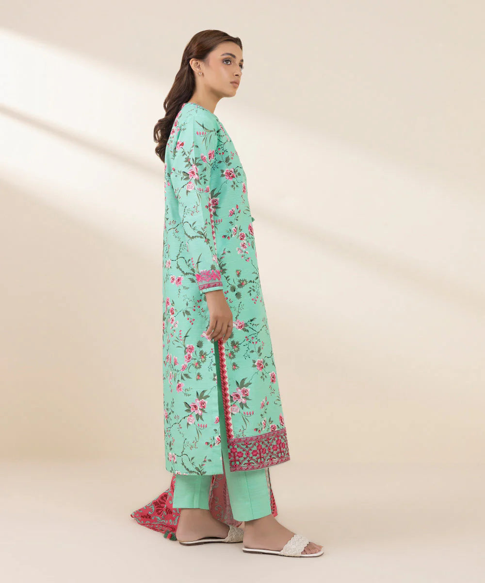 SAPPHIRE | UNSTITCHED 3 PIECE EMBROIDERED KHADDAR SUIT