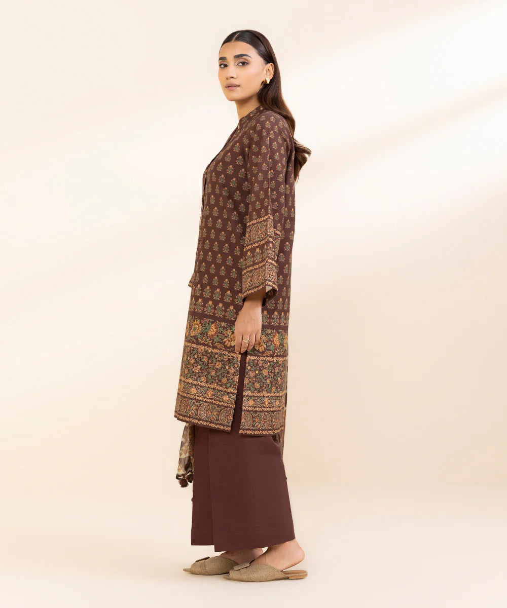 SAPPHIRE | UNSTITCHED 3 PIECE PRINTED LIGHT KHADDAR SUIT