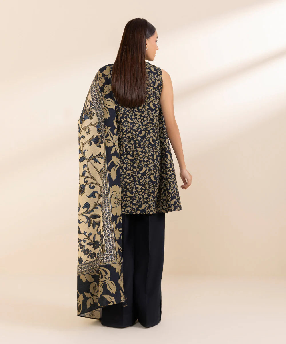 SAPPHIRE | UNSTITCHED 2 PIECE PRINTED LIGHT KHADDAR SUIT