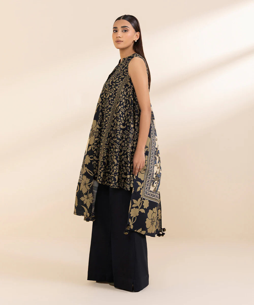 SAPPHIRE | UNSTITCHED 2 PIECE PRINTED LIGHT KHADDAR SUIT