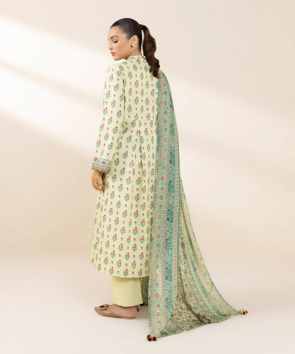 SAPPHIRE | UNSTITCHED 3 PIECE PRINTED COTTON SUIT