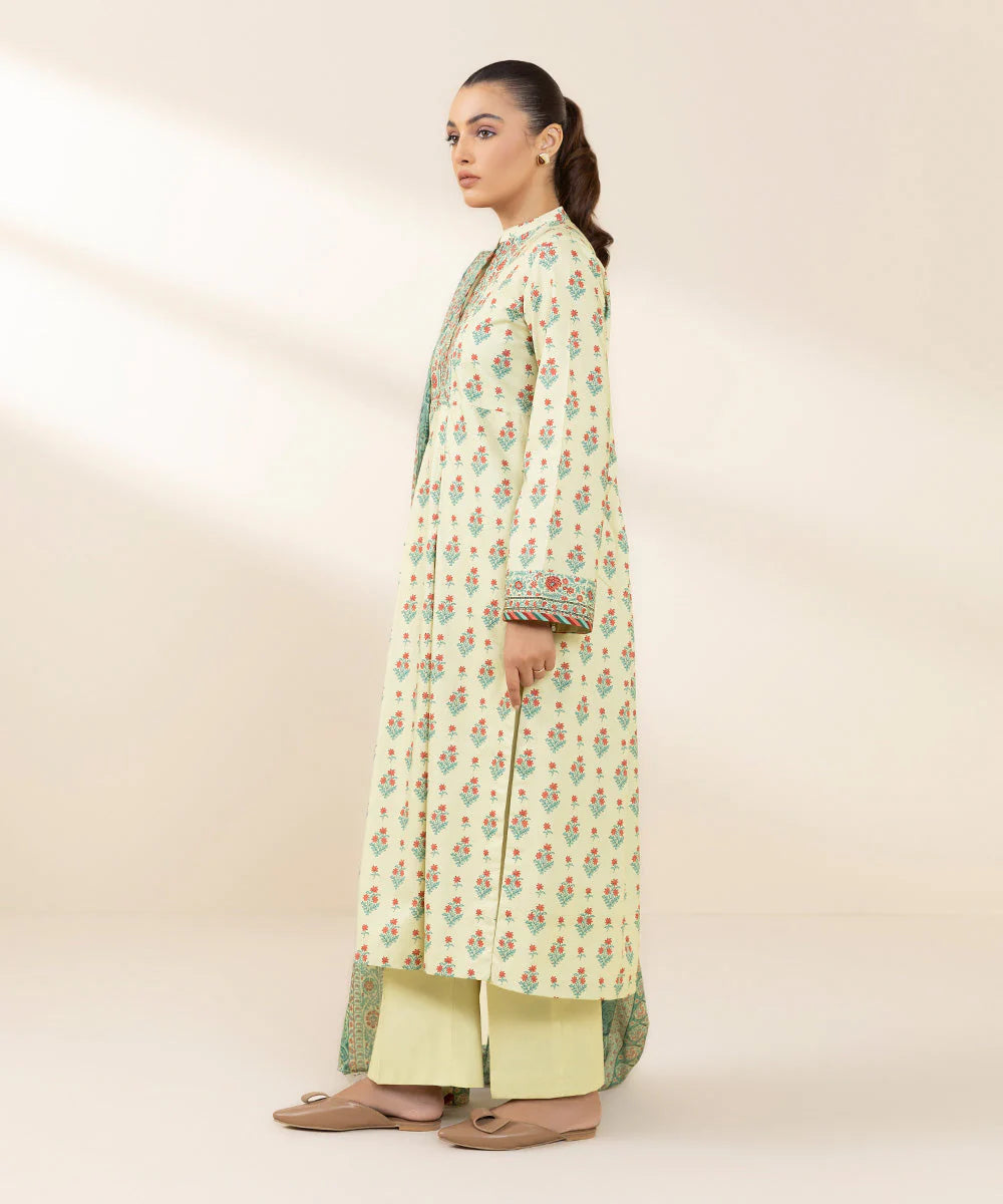 SAPPHIRE | UNSTITCHED 3 PIECE PRINTED COTTON SUIT