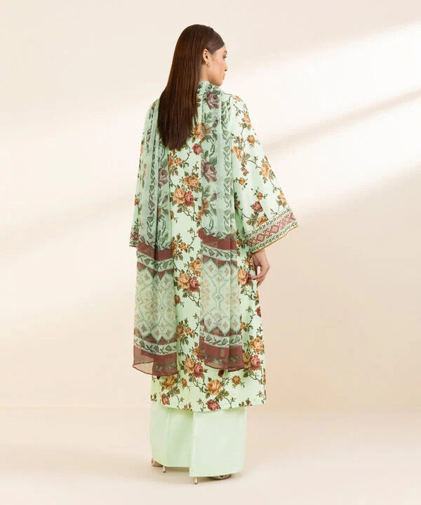 SAPPHIRE | UNSTITCHED 3 PIECE PRINTED COTTON VISCOSE SUIT