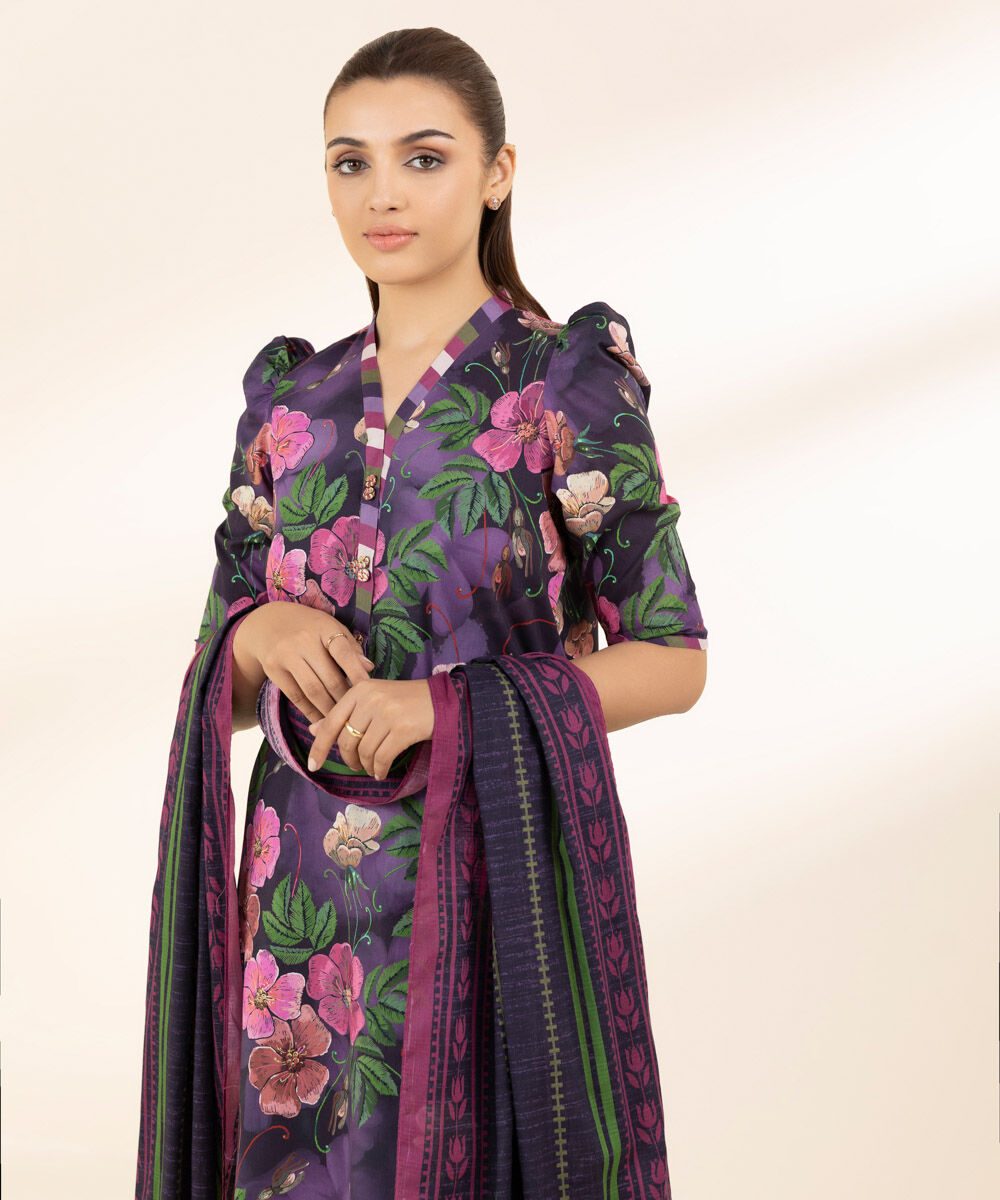 SAPPHIRE | UNSTITCHED 3 PIECE PRINTED LAWN SUIT